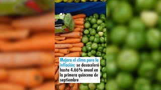 Mejora el clima para la inflación desaceleró hasta 466 anual en la primera quincena de septiembre [upl. by Slade660]