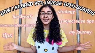 9 How I scored 97 in ICSE Class 10 Board Exams [upl. by Kcirej]