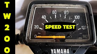 Top Speed Test Shifting Through All The Gears on a Yamaha TW200 [upl. by Wurst]