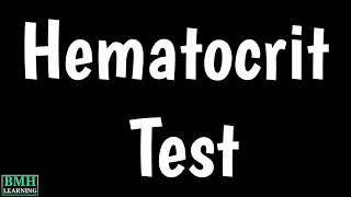 Hematocrit Test  HCT Test  PCV Test  Packed Cell Volume Test  HCTPCV Test [upl. by Dyun]