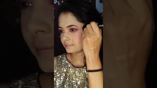 Durgapuja Special Makeup Look makeup shorts makeover waterproof [upl. by Kcirtapnhoj]