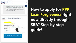 PPP Loan Forgiveness step by step guide how to apply through SBA direct portal  Womply Blue Acorn [upl. by Augustin]