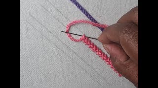 Three basic hand embroidery design for beginners  Basic embroidery stitches [upl. by Juxon]