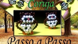 Coruja de Miçangas passo a passo [upl. by Aicilihp]