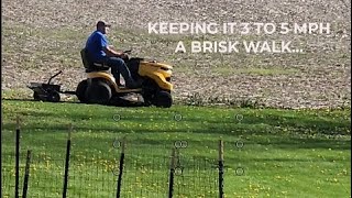 BRINLYHARDY Tow Behind Aerator Seeder Combo Review and Demo [upl. by Eyma]