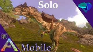 SOLO HIGH LEVEL ALLOSAURUS TAMING USING A TRAP Solo ARK Mobile S1E22 [upl. by Nnaear]