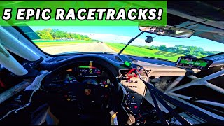 POV Porsche GT3 racing on different racetracks in the US [upl. by Ahsirhcal]