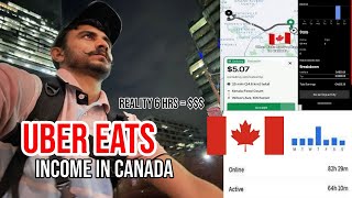 Uber eats in canada on cycle   per hours Uber Eats Income in 🇨🇦 CANADA  international student [upl. by Neelyhtak996]