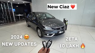 New Maruti Suzuki ❤️ Ciaz 2024 Zeta 10L🔥 VFM 😍 2024 Updates Seconf Top marutisuzuki ciaz [upl. by Kcirdes]