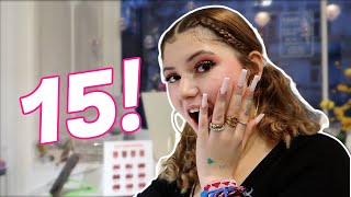 EPIC 15th Birthday Celebration Belly Piercing Fun Fair Nail Art amp More 🎉 Must See Vlog [upl. by Hamish994]