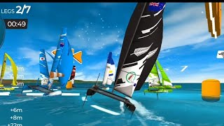 Virtual Regatta NacraF18 Class Sailing portsmouth UK 2024 Eregatta [upl. by Sedicla891]