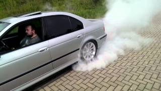 BMW E39 530d Burnout with M5 LSD [upl. by Nnaesor]