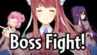 MUGEN DDLC Monika Boss Fight  Yuri and Natsuki Attack [upl. by Nnyw]