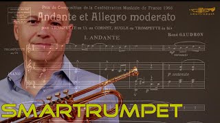 Andante et allegro moderato para trompeta y piano de René Gaudron [upl. by Chapa]