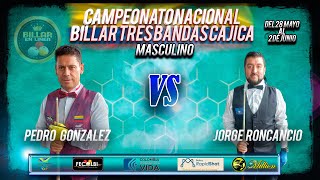 NACIONAL DE BILLA A TRES BANDAS 🇨🇴 🥋 PEDRO GONZALEZ 🆚 🥋 JORGE RONCANCIO [upl. by Nuahsyd]