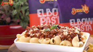 Mutton Bolognese Recipe  Savorit Elbow Macaroni Pasta  Chef YKU [upl. by Noied]