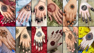 simple and easy gol tikki mehndi design  mandala mehandi dezain  Eid mehndi 2023  mahadir dijain [upl. by Ityak273]