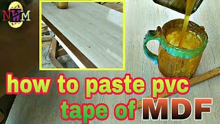 how to paste pvc tape of mdfHow to edge banding MDF doorMDF darvaja ko tape Kaise Lagai Jaati Hai [upl. by Yemarej]