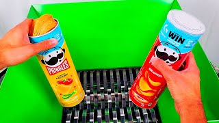 SHREDDING PRINGLES  Satisfying ASMR Shredder Machine Compilation [upl. by Steere]