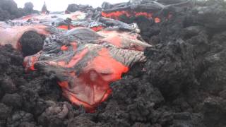 EPIC LAVA pahoehoe covering aa [upl. by Aihsemek]