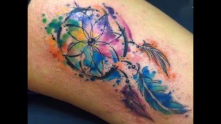 Javi Wolf Watercolor Tattoo Tatuajes para Mujeres [upl. by Frank]