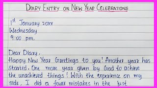 Diary Entry on New Year Celebrations  EssentialEssayWriting  Diary Writing in English [upl. by Vokaay]