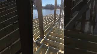 Dock framing construction framing SLMDocksampDecks [upl. by Aidni]