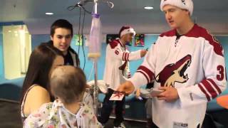 Coyotes Visit Childrens Hospital of Phoenix [upl. by Weywadt]