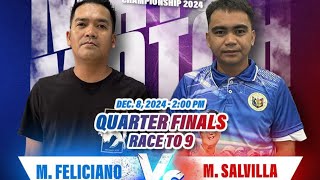 Michael Feliciano quotX44quot 🆚️ Miguel Salvilla quotDAVAOquot Race 9 QUARTER FINALS JK Billiard TV is live [upl. by Sivam391]