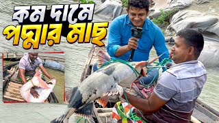 দৌলতদিয়া ফেরিঘাটে কমদামে ইলিশসহ বড় মাছ কেনার কৌশল। Daulatdia Ferry Ghat Unique Fish Selling System [upl. by Lurlene]