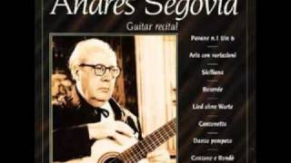 Andrés Segovia Guitar Recital  Cavatina Suite for guitar  Barcarola [upl. by Ardnossac]