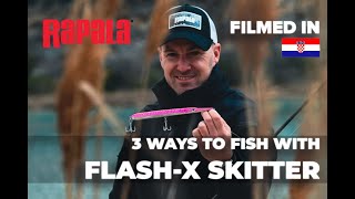 Rapala Flash X Skitter  3 ways how to fish [upl. by Ayatnwahs]