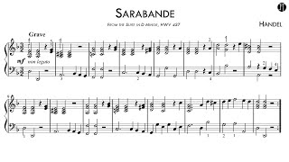 George Frideric Handel  Sarabande ScoreVideo [upl. by Fernande]