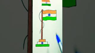 🇮🇳 independence day drawing  republic day drawing 🙂🙂 shorts art short [upl. by Sinegra152]