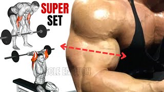 8 Best biceps and triceps workout with barbell only  SUPERSET TRICEPS amp BICEPS [upl. by Sutelc]