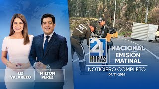 Noticiero de Ecuador Emisión Matinal 4112024 [upl. by Kentigera259]