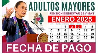 💥FECHA de PAGO Enero 2025 PENSIÓN📅Monto a Recibir CONFIRMADO ADULTOS MAYORES🔔 [upl. by Horter606]