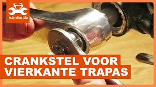 Crankstel voor vierkante trapas installeren [upl. by Inge]