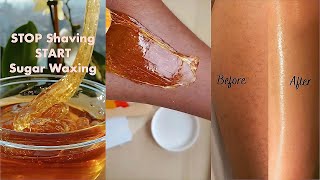 DIY SUGAR WAX FOR BEGINNERS  Hair Removal Hack  sugar waxing at home for beginnerssugar wax recipe [upl. by Burg]