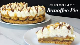 CHOCOLATE BANOFFEE PIE  NO BAKE [upl. by Ferd]