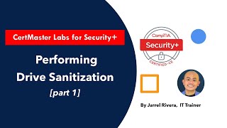 CompTIA Security labs  Performing Drive Sanitization  part1 [upl. by Zulch370]