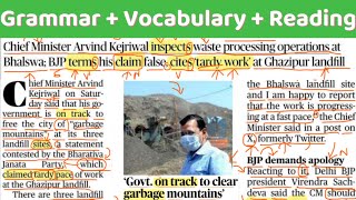 English Through Newspaper Reading  The Hindu Newspaper  Learn Grammar and Advanced Vocabulary [upl. by Hermia49]