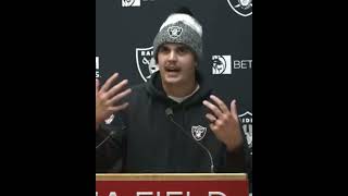 Aidan O’Connell takes blame for Raiders botched snap amp fumble on the final play vs Chiefs shorts [upl. by Gnart]