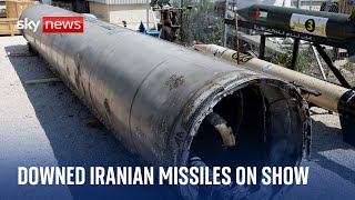 Iran attack Israeli military displays downed Iranian ballistic missile [upl. by Bibbye]