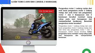 Soal ujian teori sim motor  SIM C  E Avis [upl. by Shaver235]