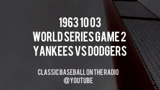 1963 10 03 World Series Game 2 Yankees vs Dodgers Ernie Harwell and Joe Garagiola [upl. by Barbra797]