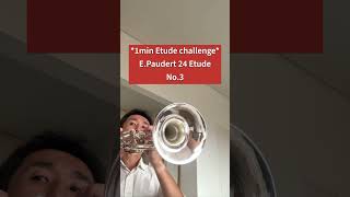 Paudert Etude no3 Bflat rotary trumpet トランペット 吹奏楽 ロータリートランペット trumpet practice [upl. by Darcey586]