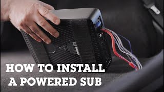 How to install a powered sub in your car  Crutchfield [upl. by Dammahum553]