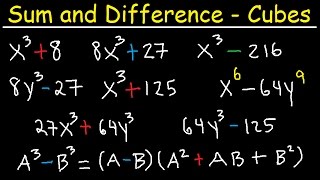 Factoring Sums and Differences of Perfect Cubes [upl. by Nirot]