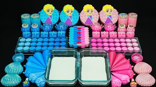 Blue and Pink Elsa Slime 💙💗 Mixing random into Glossy Slime I Satisfying Slime 67 [upl. by Akeenahs]